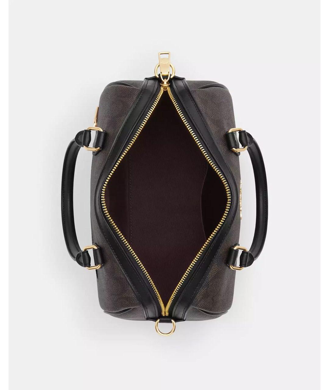 COACH Коричневая кожаная сумка через плечо, фото 4