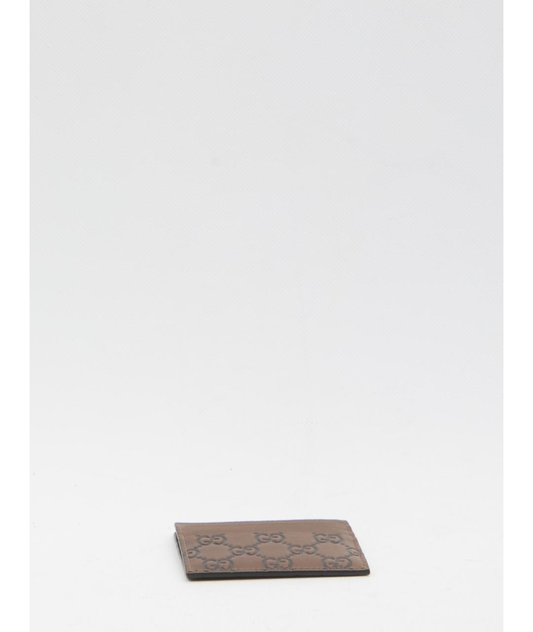 GUCCI Коричневый кожаный кардхолдер, фото 3