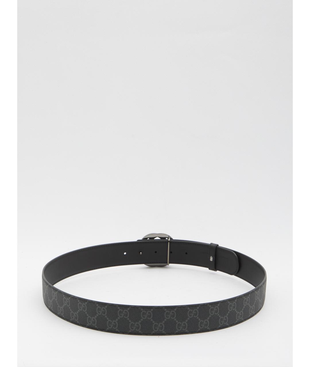 GUCCI Черный кожаный ремень, фото 2