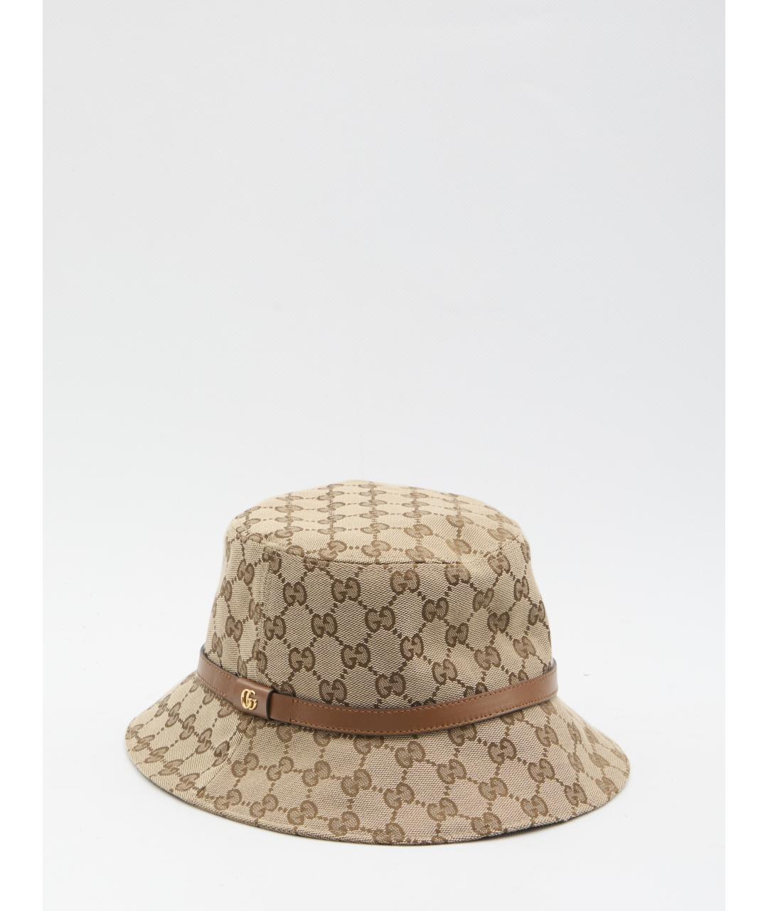 GUCCI Бежевая хлопковая панама, фото 2