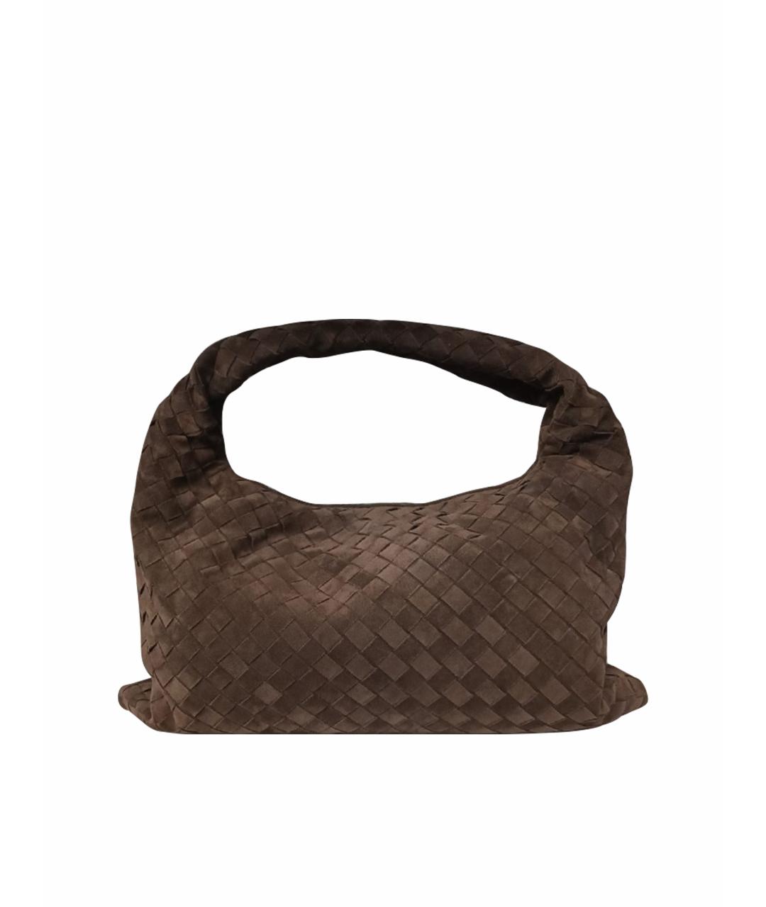BOTTEGA VENETA Коричневая замшевая сумка с короткими ручками, фото 1