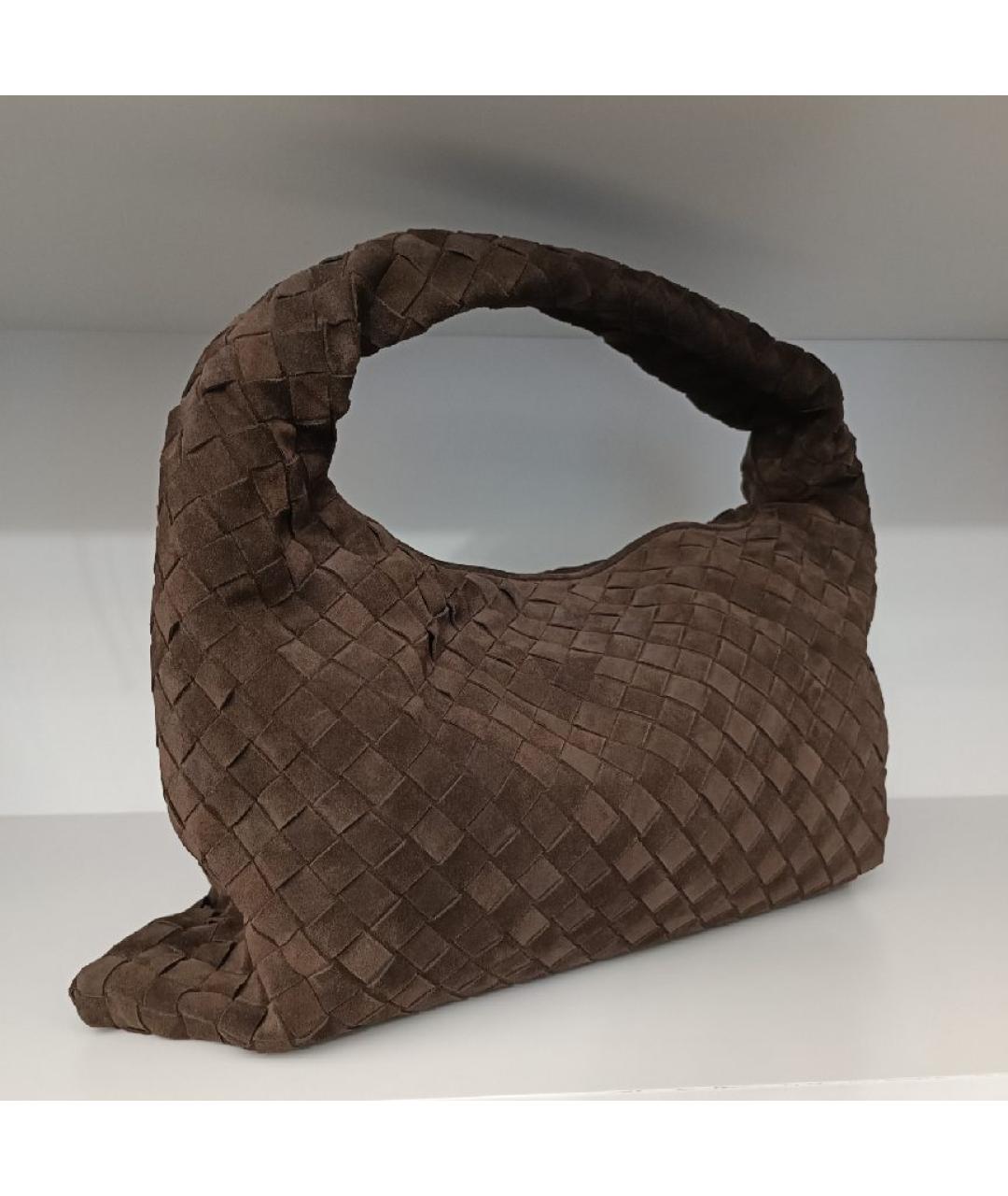 BOTTEGA VENETA Коричневая замшевая сумка с короткими ручками, фото 2