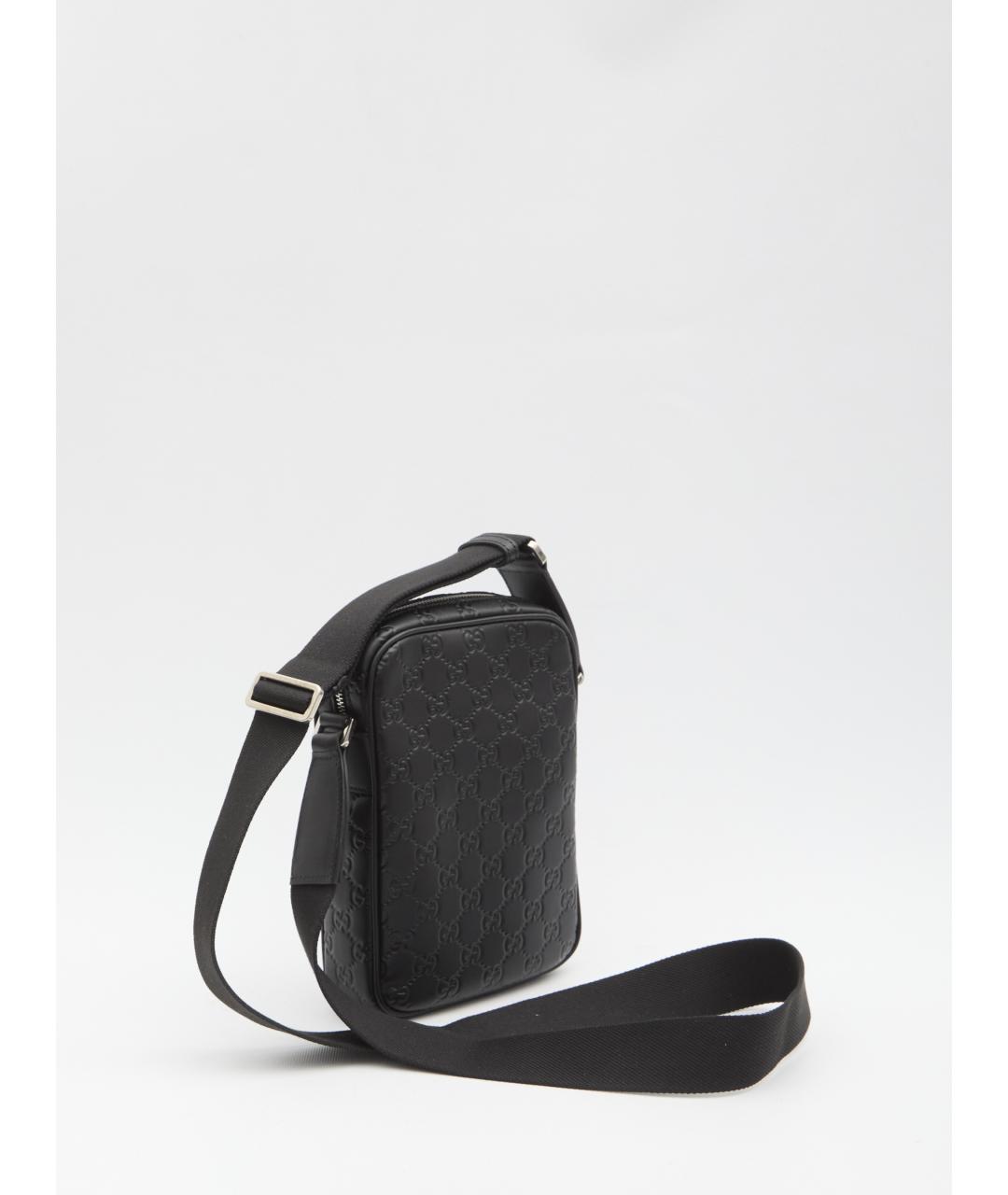 GUCCI Черная кожаная сумка на плечо, фото 2