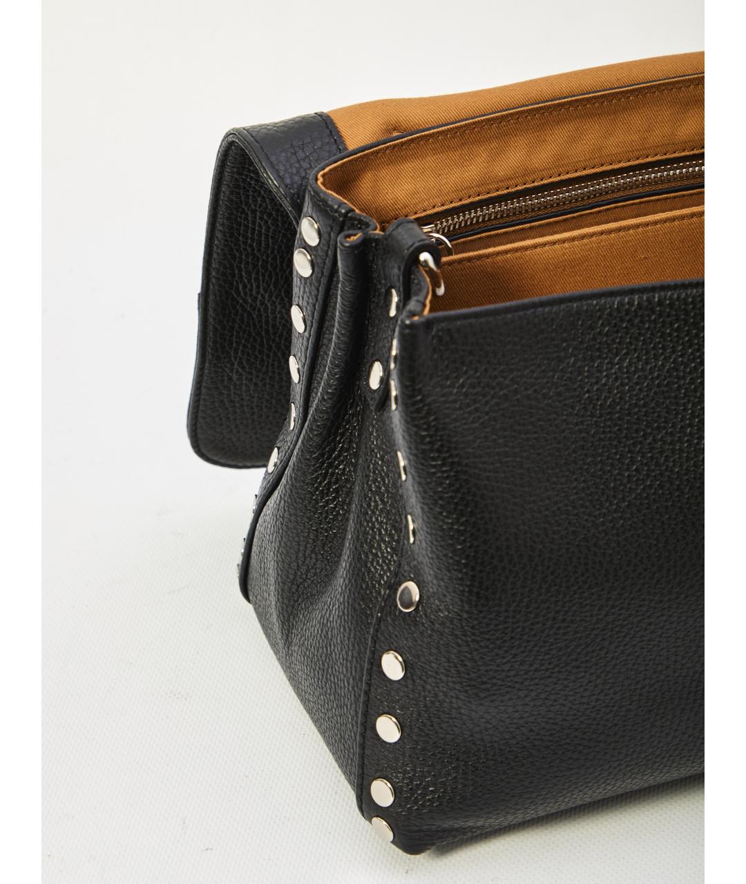 ZANELLATO Черная кожаная сумка через плечо, фото 4