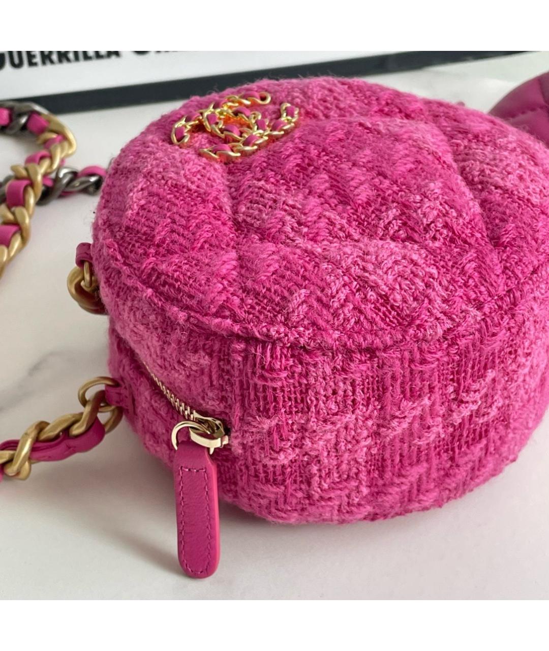 CHANEL Розовая тканевая сумка через плечо, фото 5