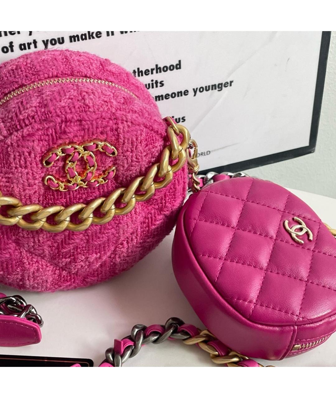 CHANEL Розовая тканевая сумка через плечо, фото 2