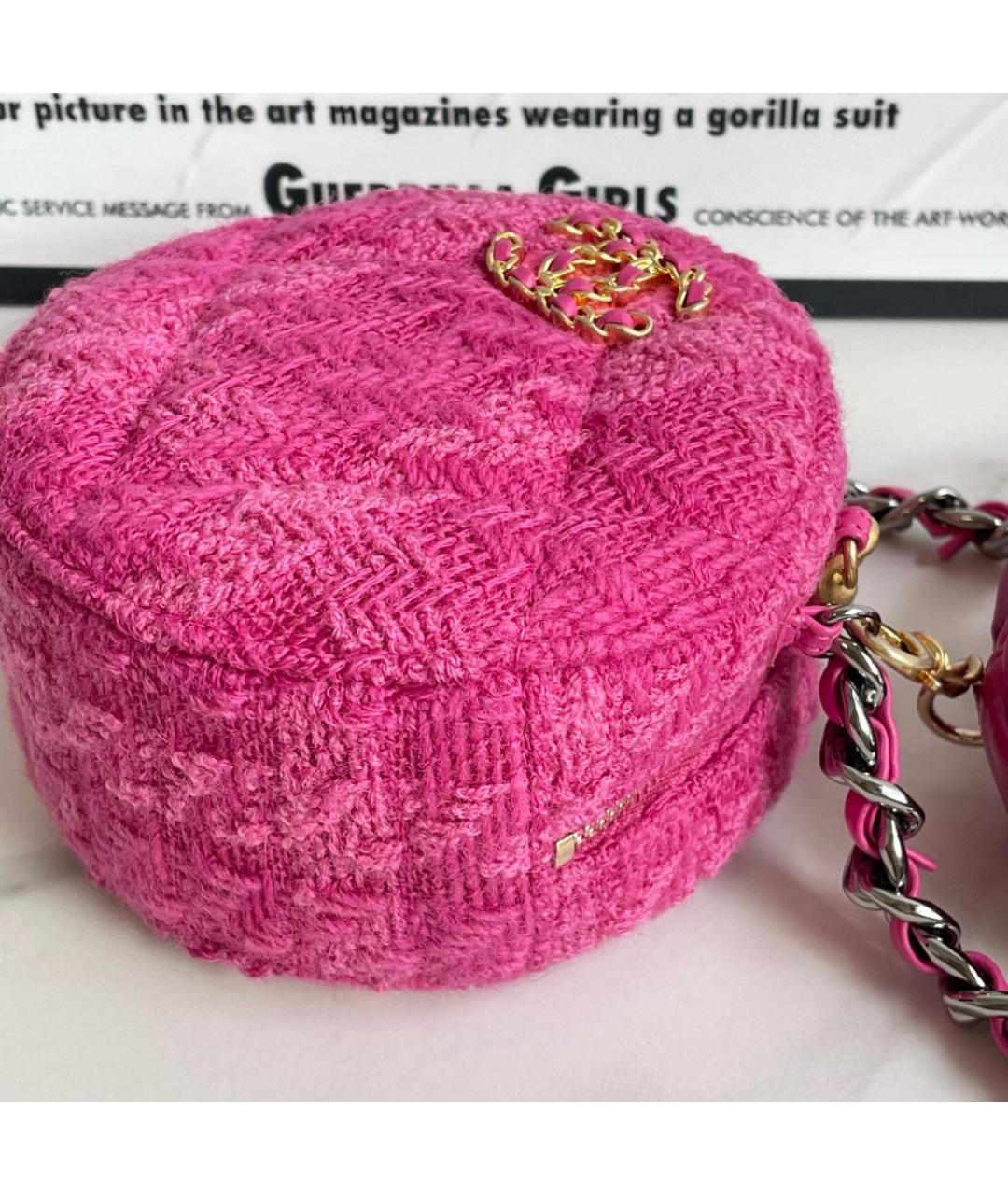 CHANEL Розовая тканевая сумка через плечо, фото 6