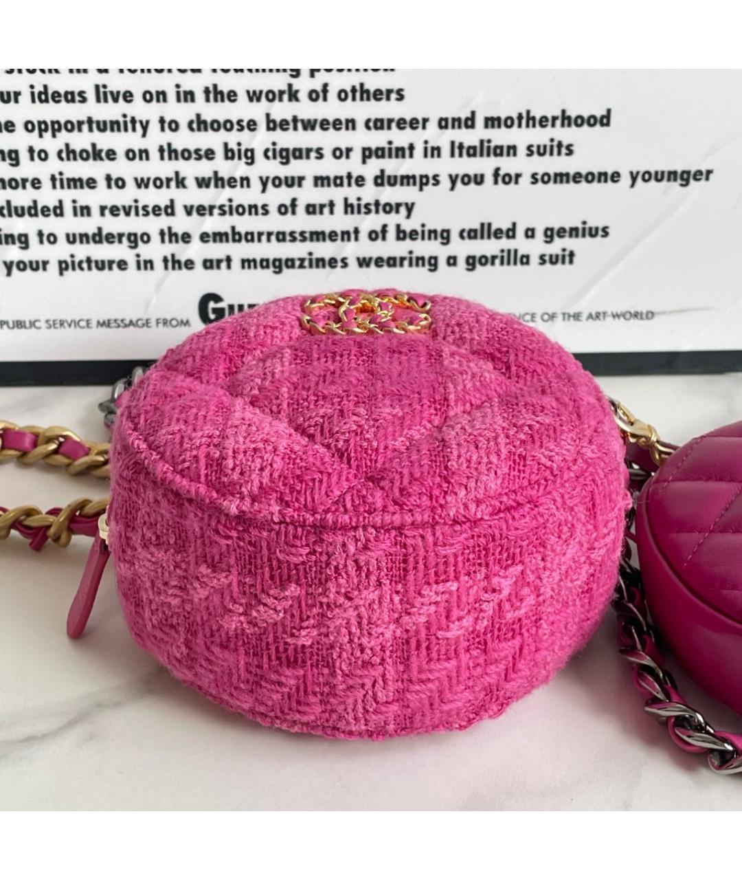 CHANEL Розовая тканевая сумка через плечо, фото 4