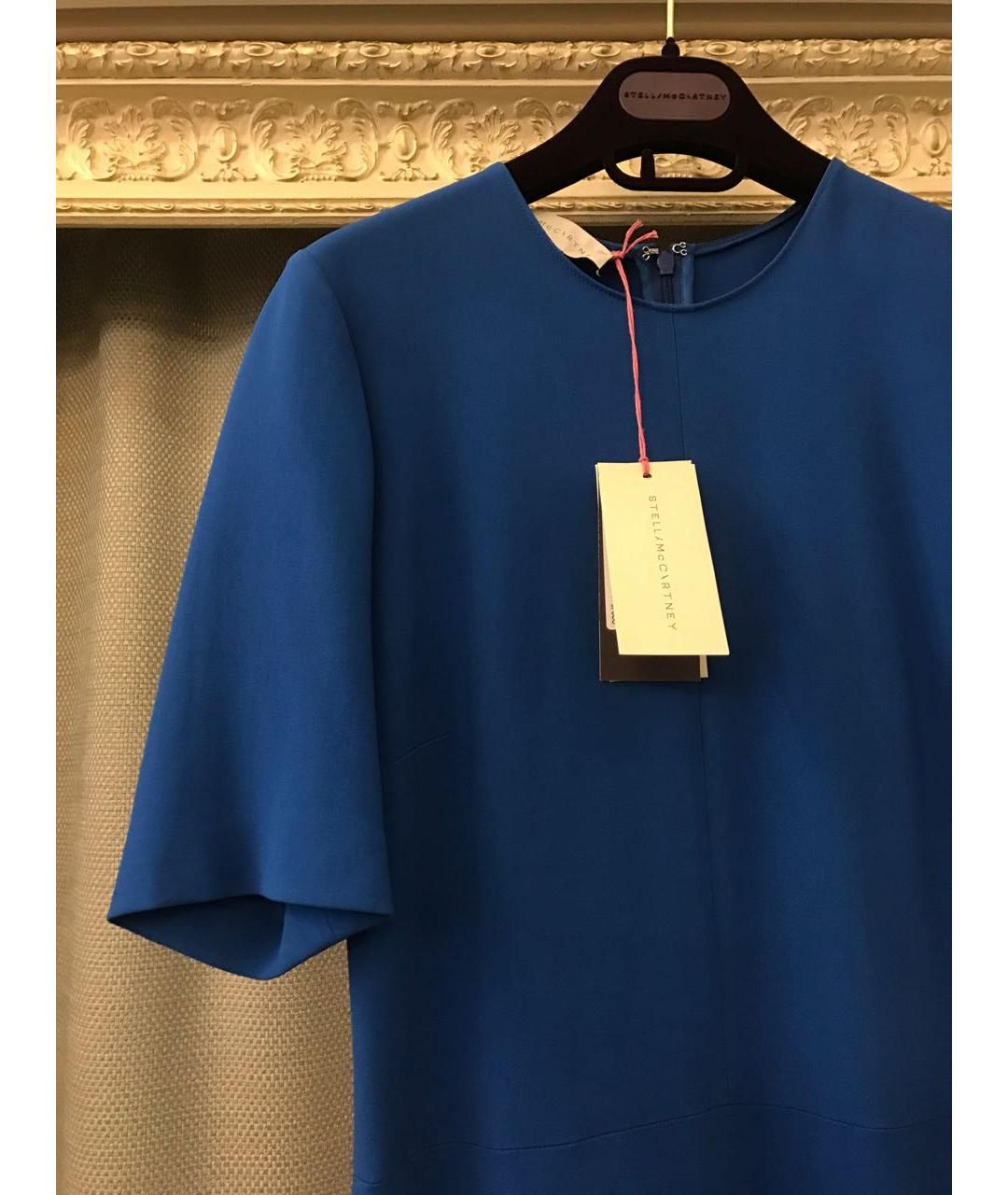 STELLA MCCARTNEY Синее вискозное коктейльное платье, фото 7