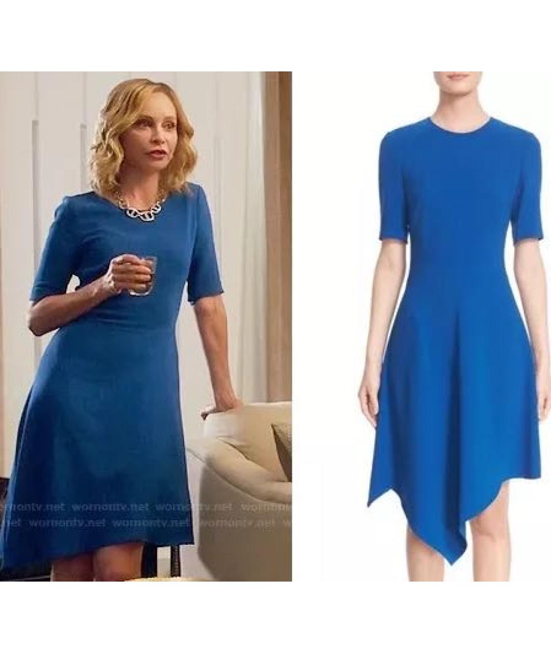 STELLA MCCARTNEY Синее вискозное коктейльное платье, фото 5