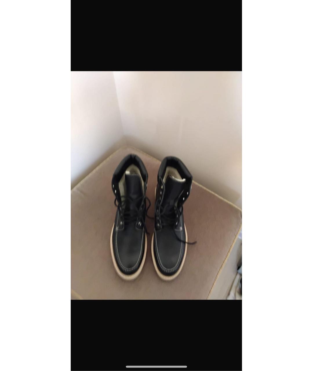 HERMES Синие кожаные высокие ботинки, фото 4