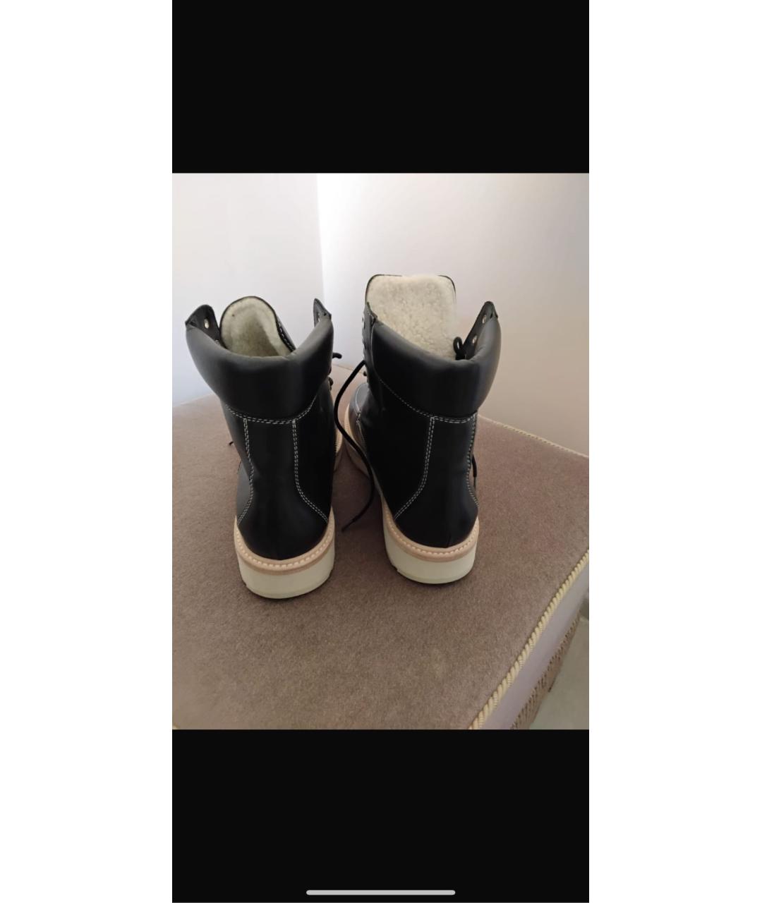 HERMES Синие кожаные высокие ботинки, фото 3