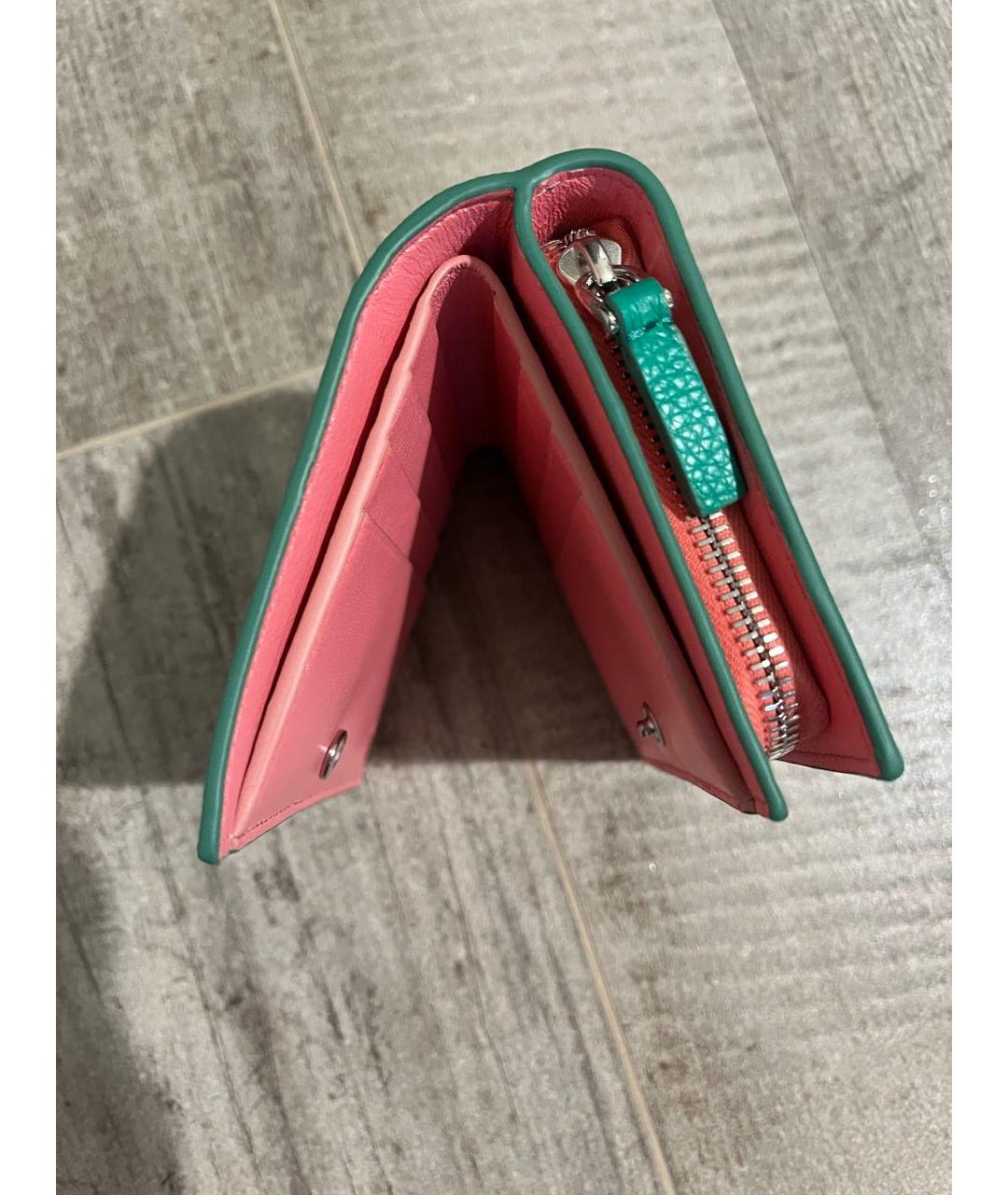 MARNI Бирюзовый кожаный кошелек, фото 4