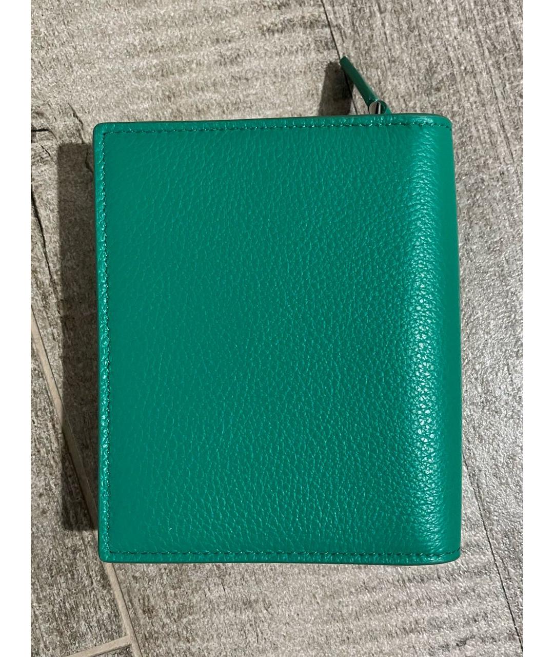 MARNI Бирюзовый кожаный кошелек, фото 2