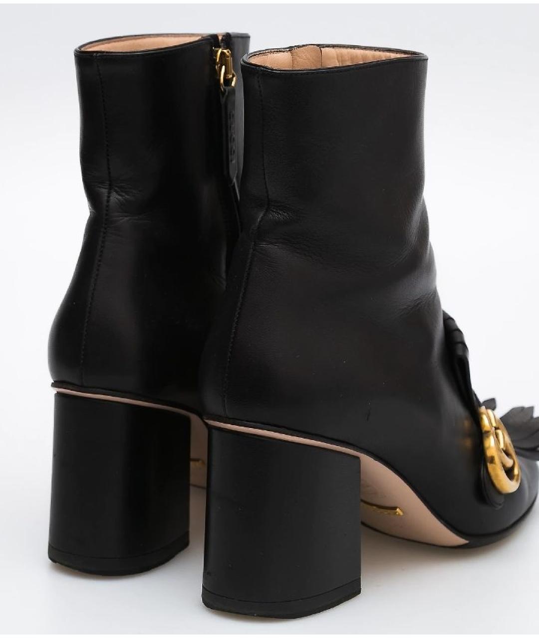 GUCCI Черные кожаные ботильоны, фото 3