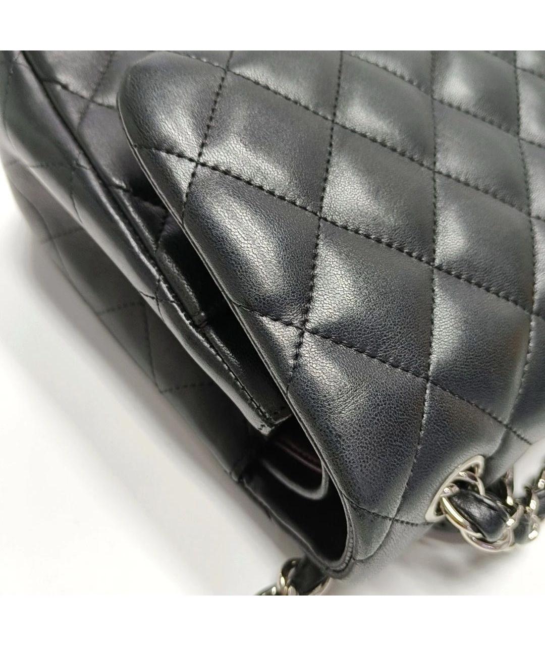 CHANEL Черная кожаная сумка через плечо, фото 6