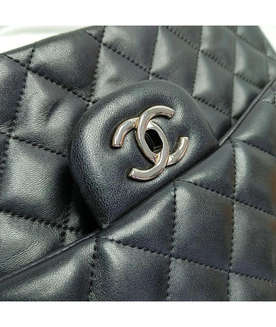 CHANEL Черная кожаная сумка через плечо, фото 8