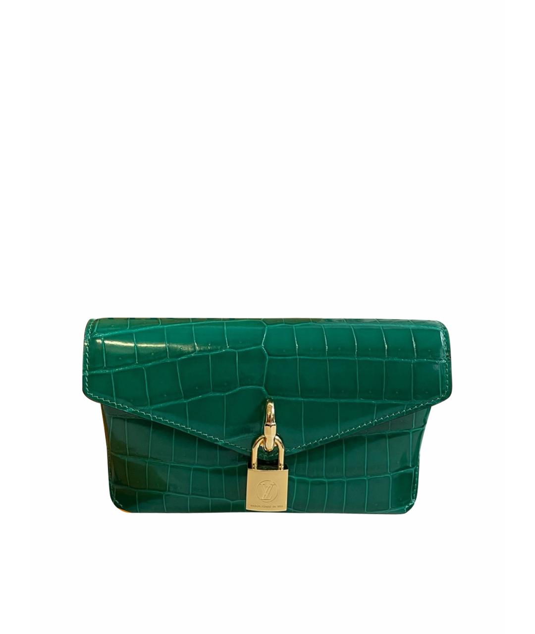 LOUIS VUITTON Зеленая кожаная сумка через плечо, фото 1