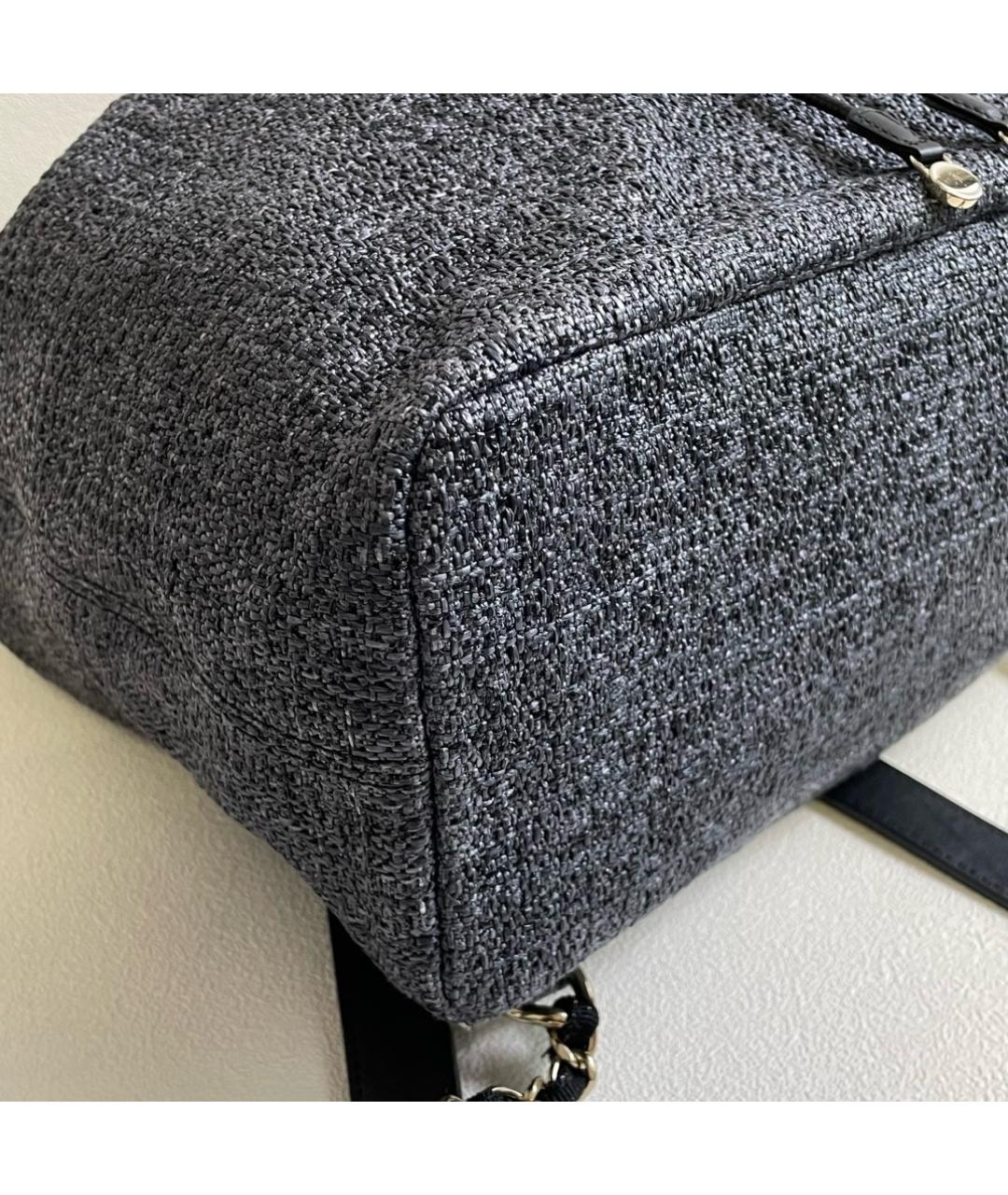 CHANEL Серый деним рюкзак, фото 5