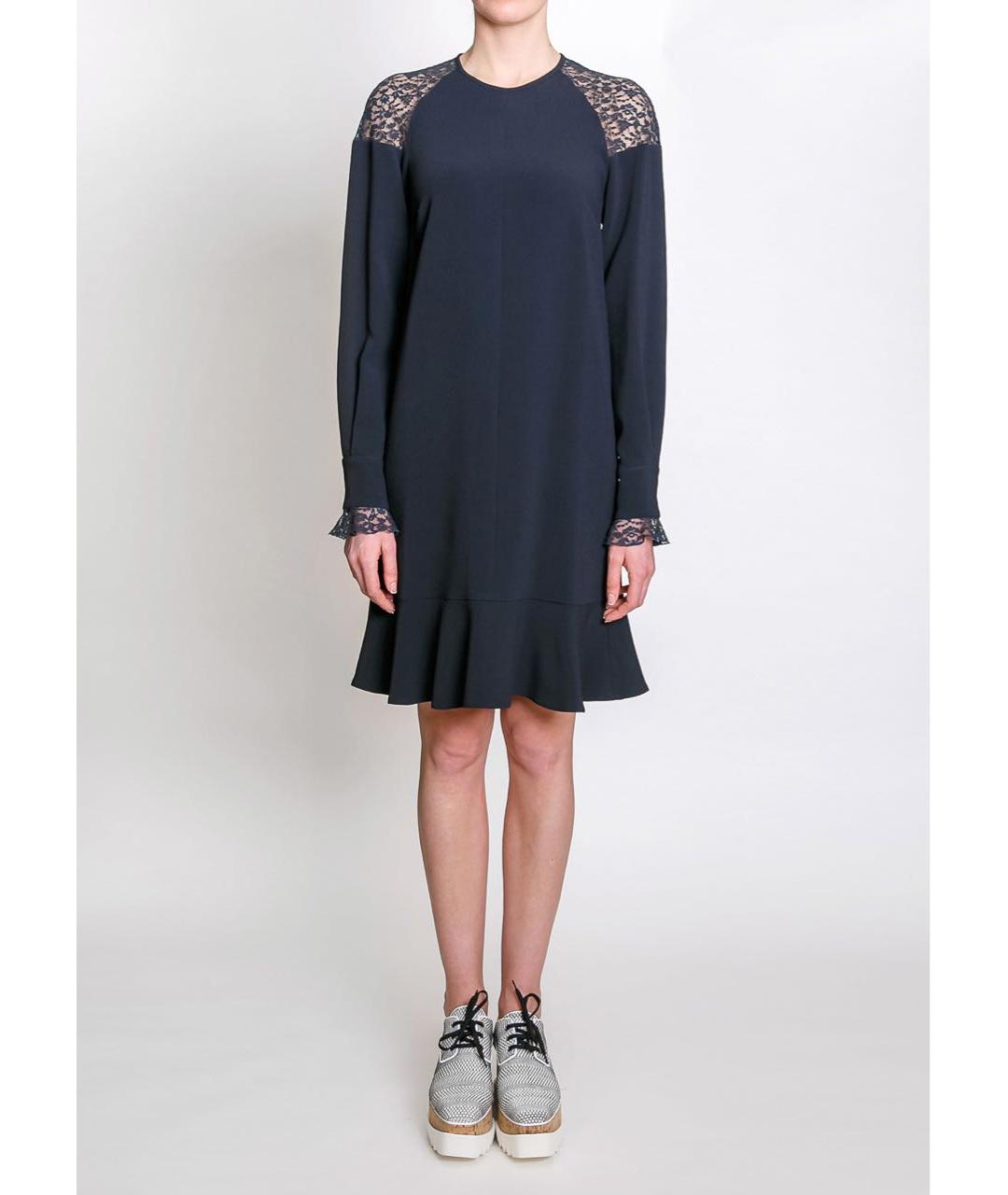 STELLA MCCARTNEY Темно-синее вискозное коктейльное платье, фото 2