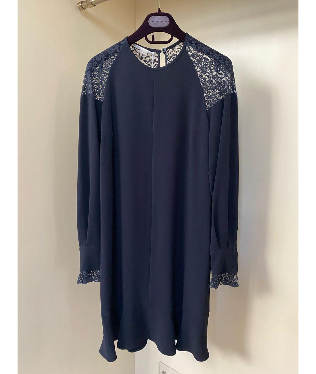 STELLA MCCARTNEY Темно-синее вискозное коктейльное платье, фото 4