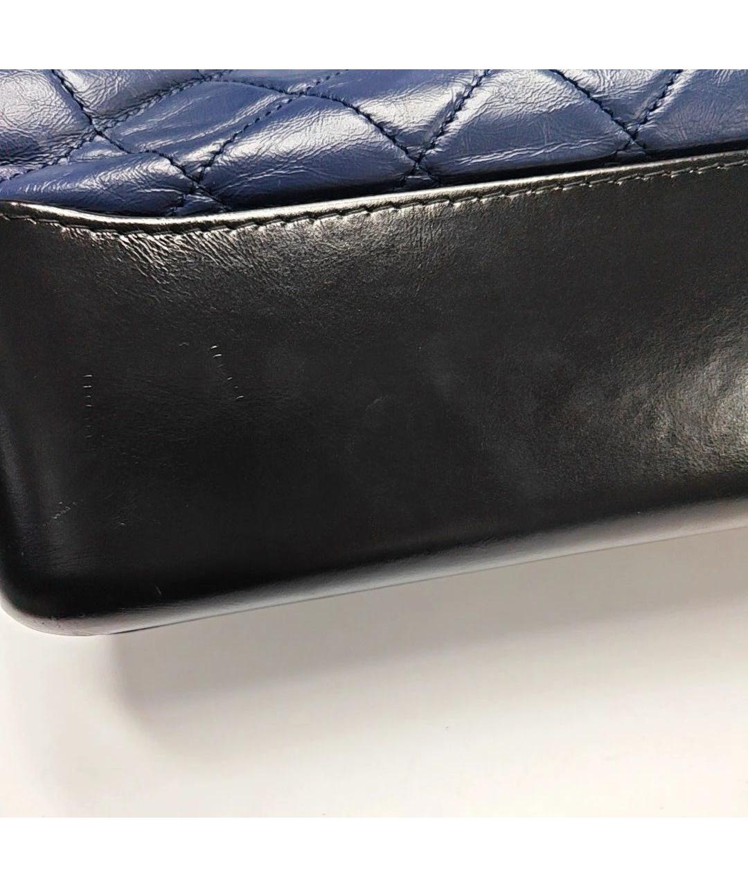CHANEL Темно-синяя кожаная сумка через плечо, фото 7