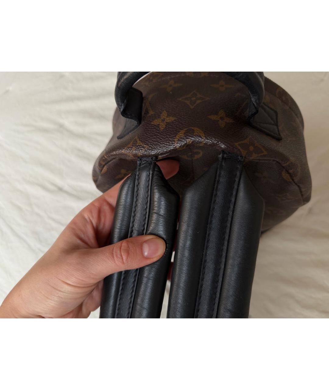 LOUIS VUITTON Коричневый кожаный рюкзак, фото 8