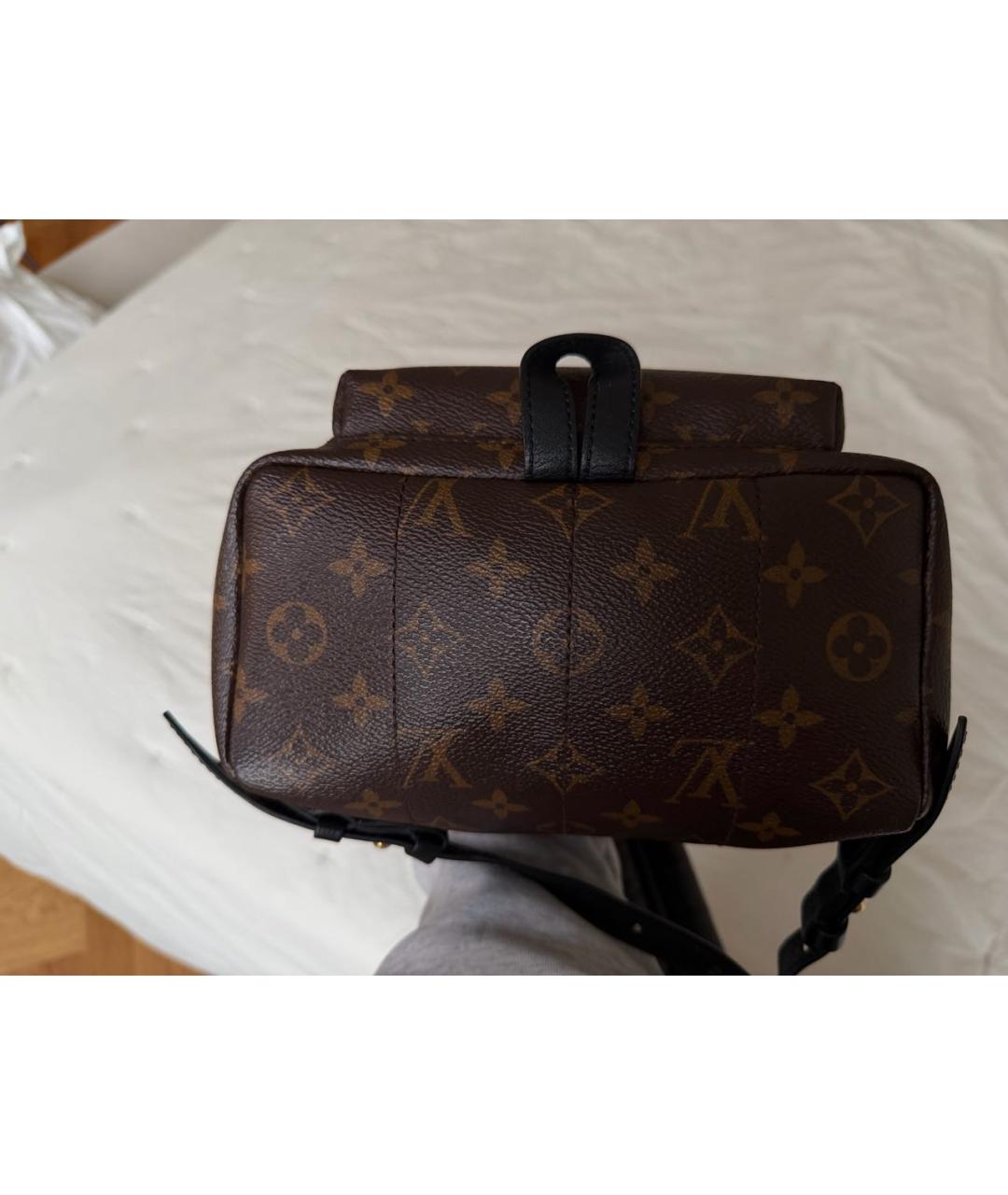 LOUIS VUITTON Коричневый кожаный рюкзак, фото 5