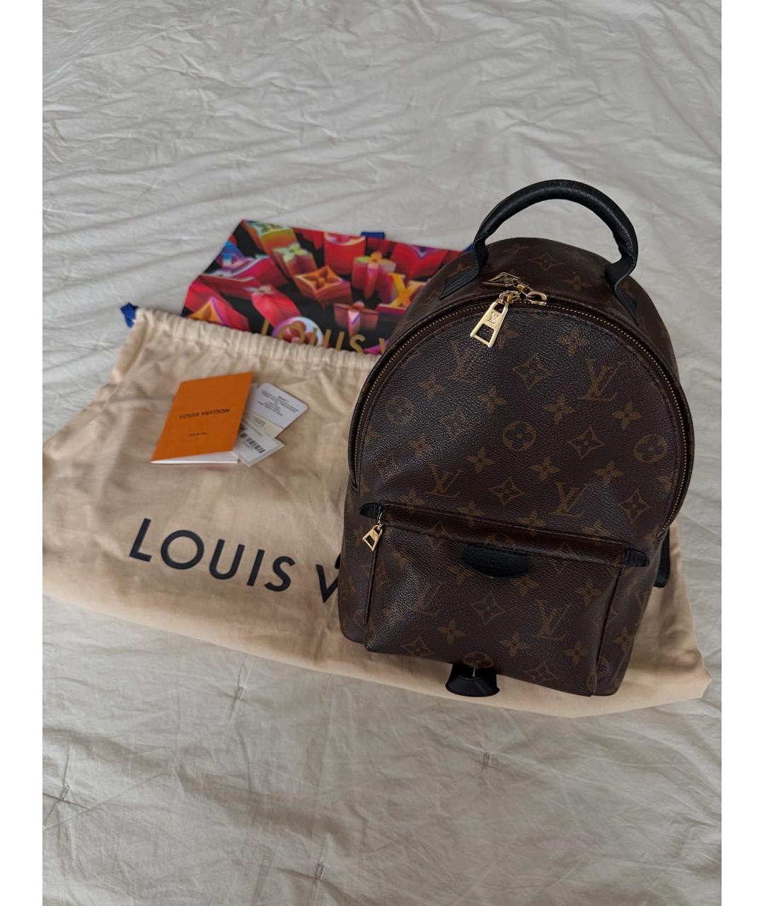 LOUIS VUITTON Коричневый кожаный рюкзак, фото 7