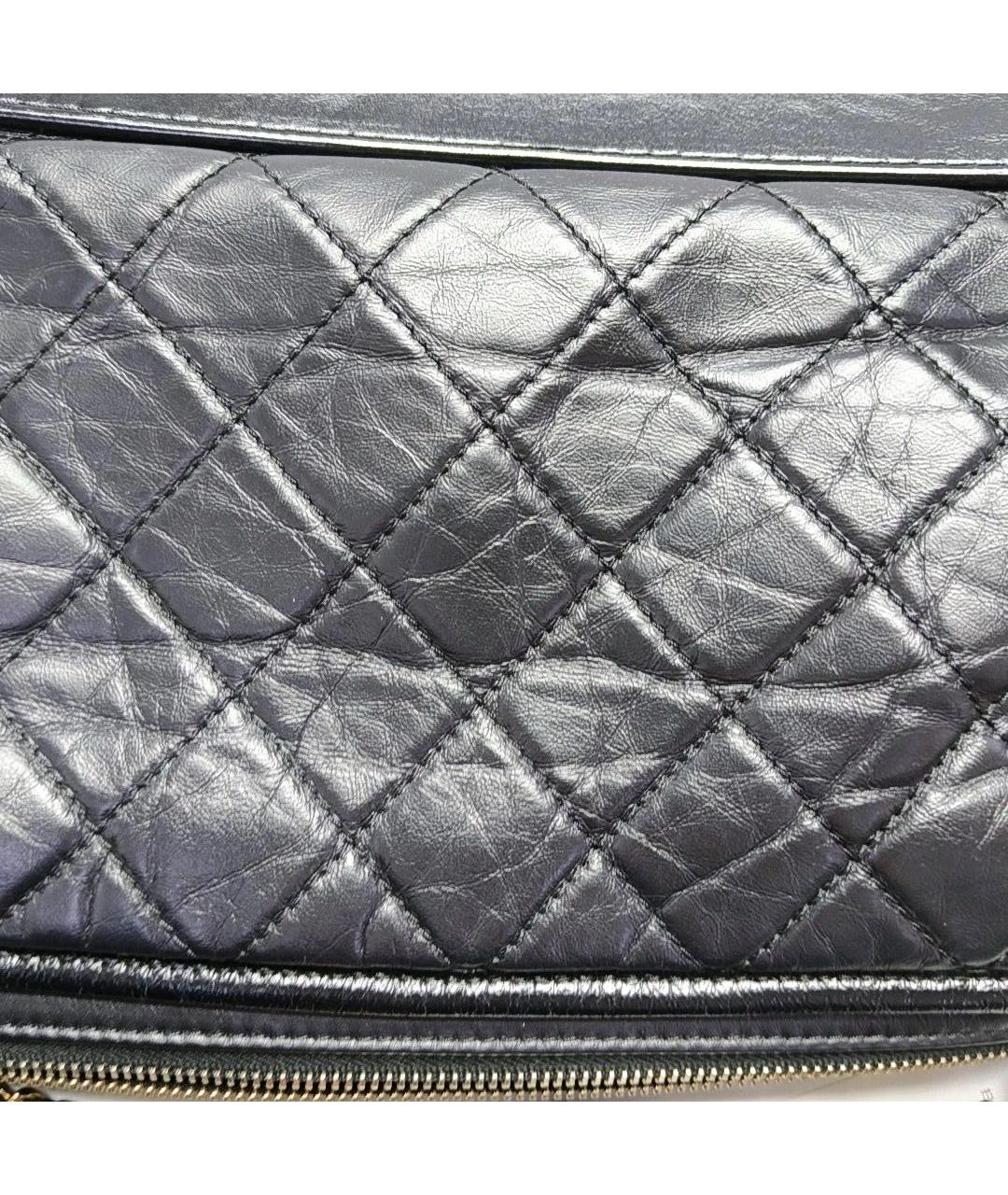 CHANEL Черная кожаная сумка через плечо, фото 7