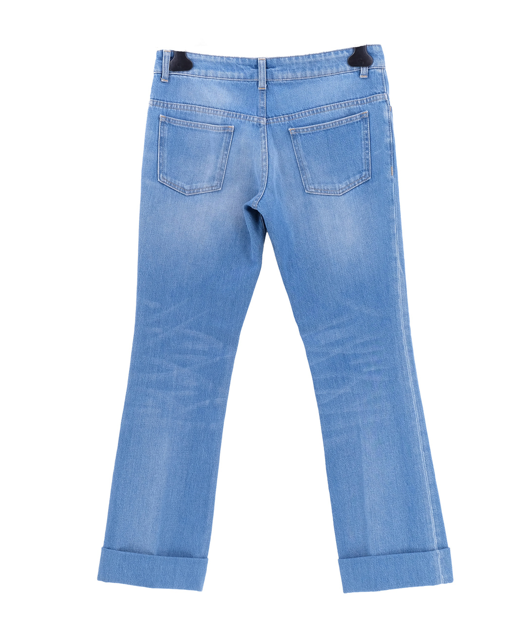 GUCCI Голубые хлопко-эластановые джинсы клеш, фото 2
