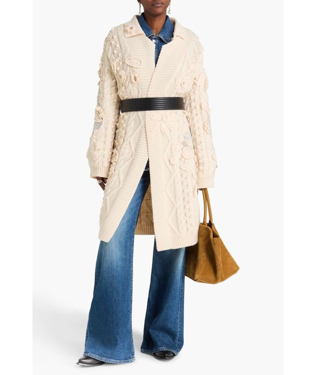 VALENTINO Бежевый шерстяной кардиган, фото 2