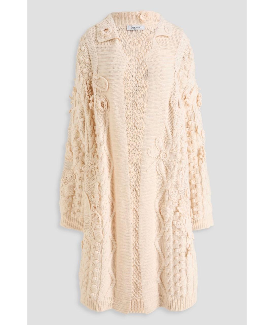 VALENTINO Бежевый шерстяной кардиган, фото 4