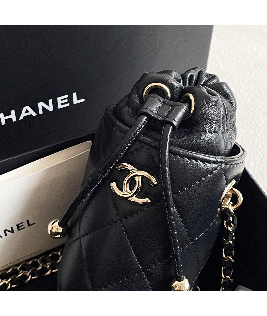 CHANEL Черная кожаная сумка через плечо, фото 2