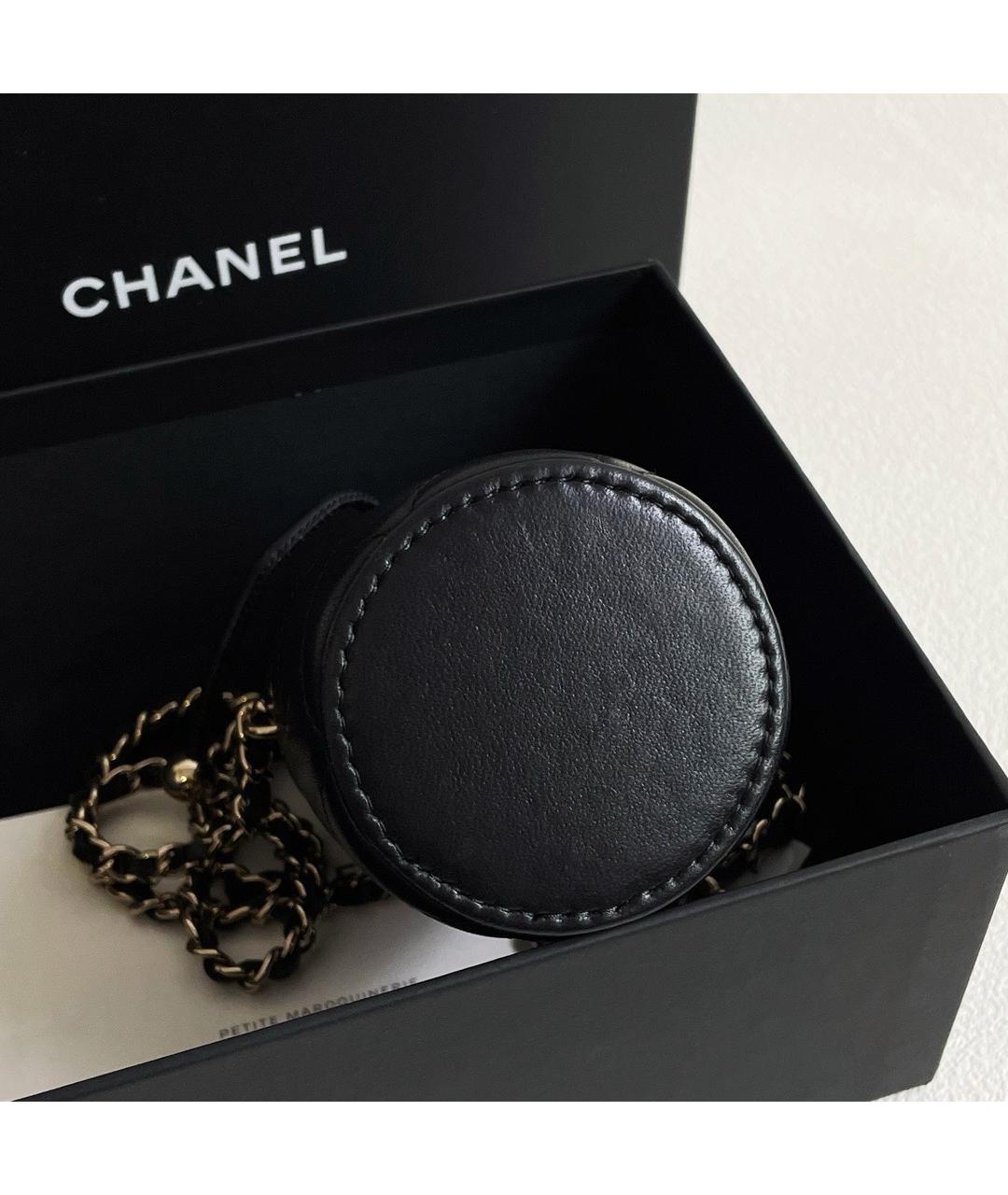 CHANEL Черная кожаная сумка через плечо, фото 4