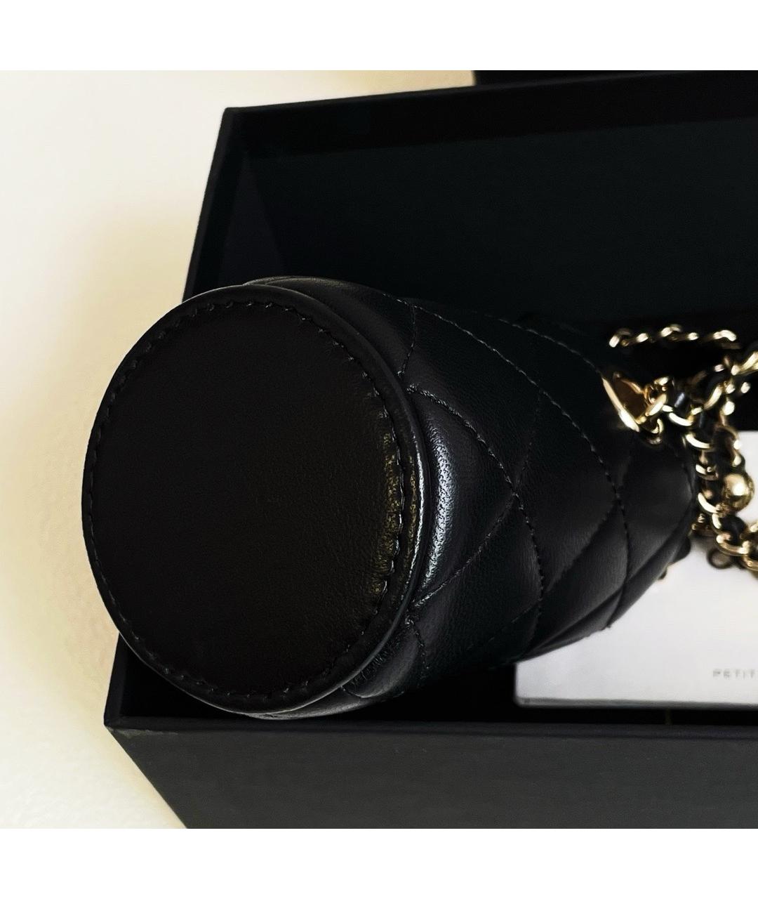 CHANEL Черная кожаная сумка через плечо, фото 6