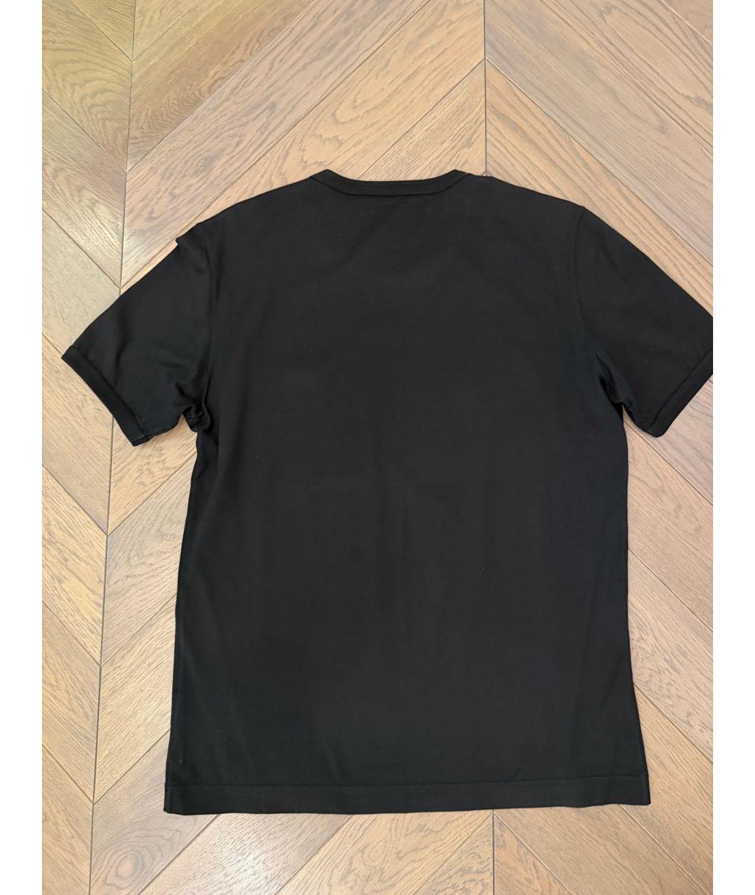 DOLCE&GABBANA Черная хлопко-полиэстеровая футболка, фото 2