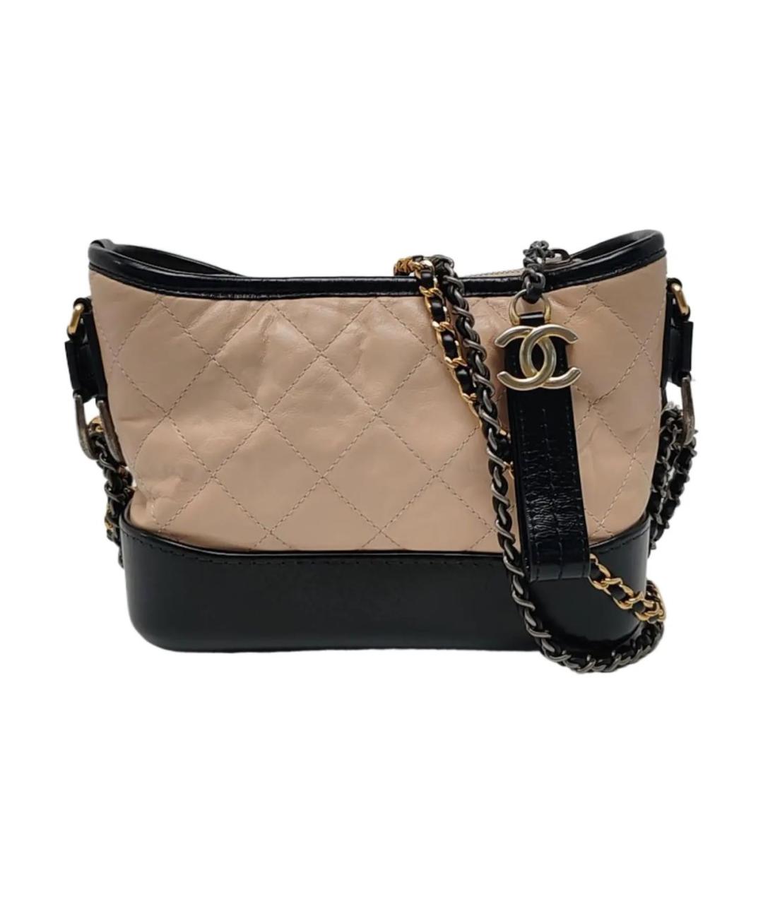 CHANEL Бежевая кожаная сумка через плечо, фото 1