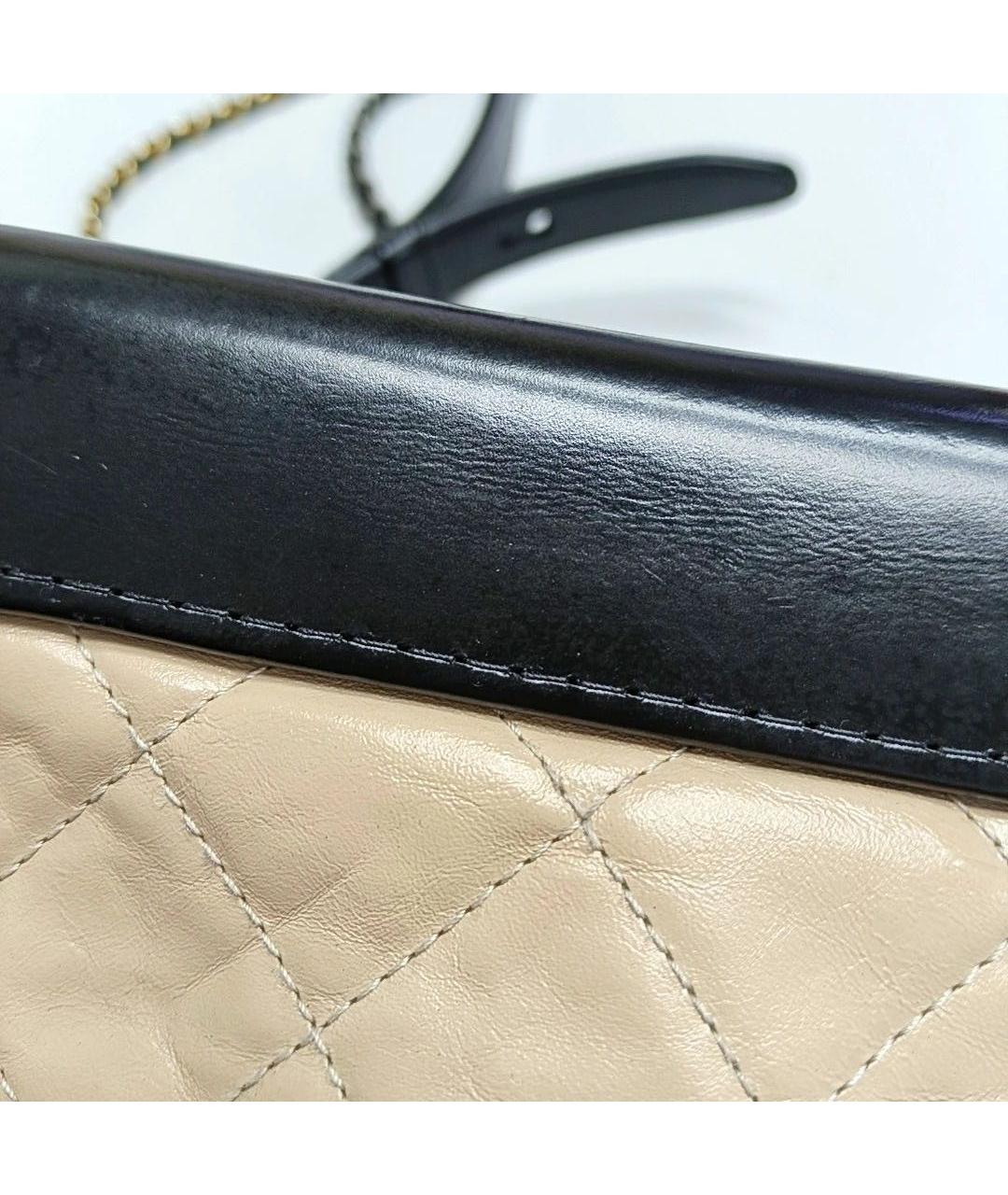 CHANEL Бежевая кожаная сумка через плечо, фото 8