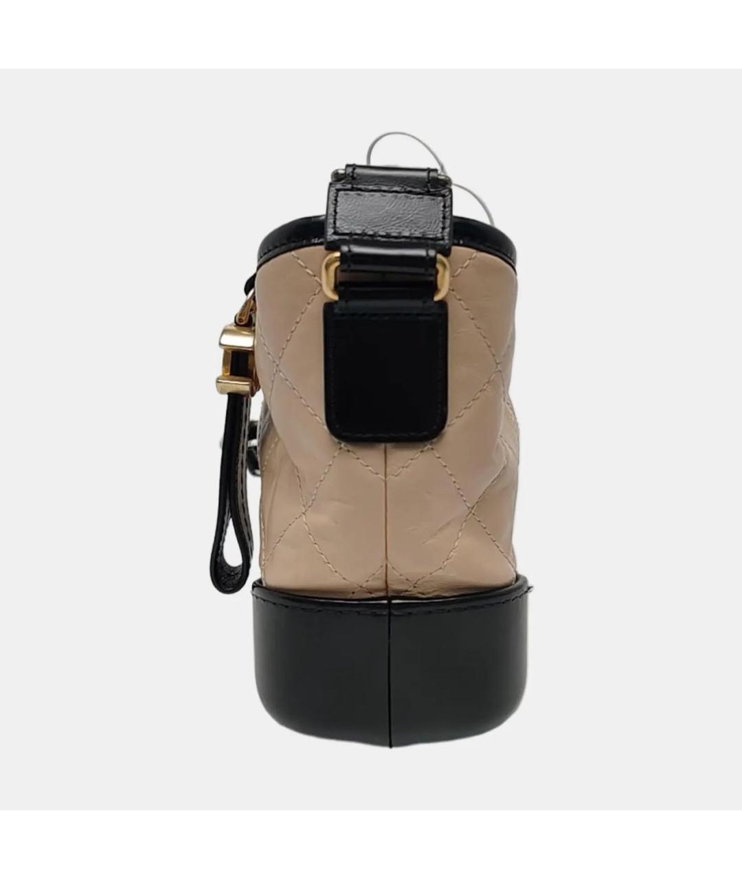 CHANEL Бежевая кожаная сумка через плечо, фото 2