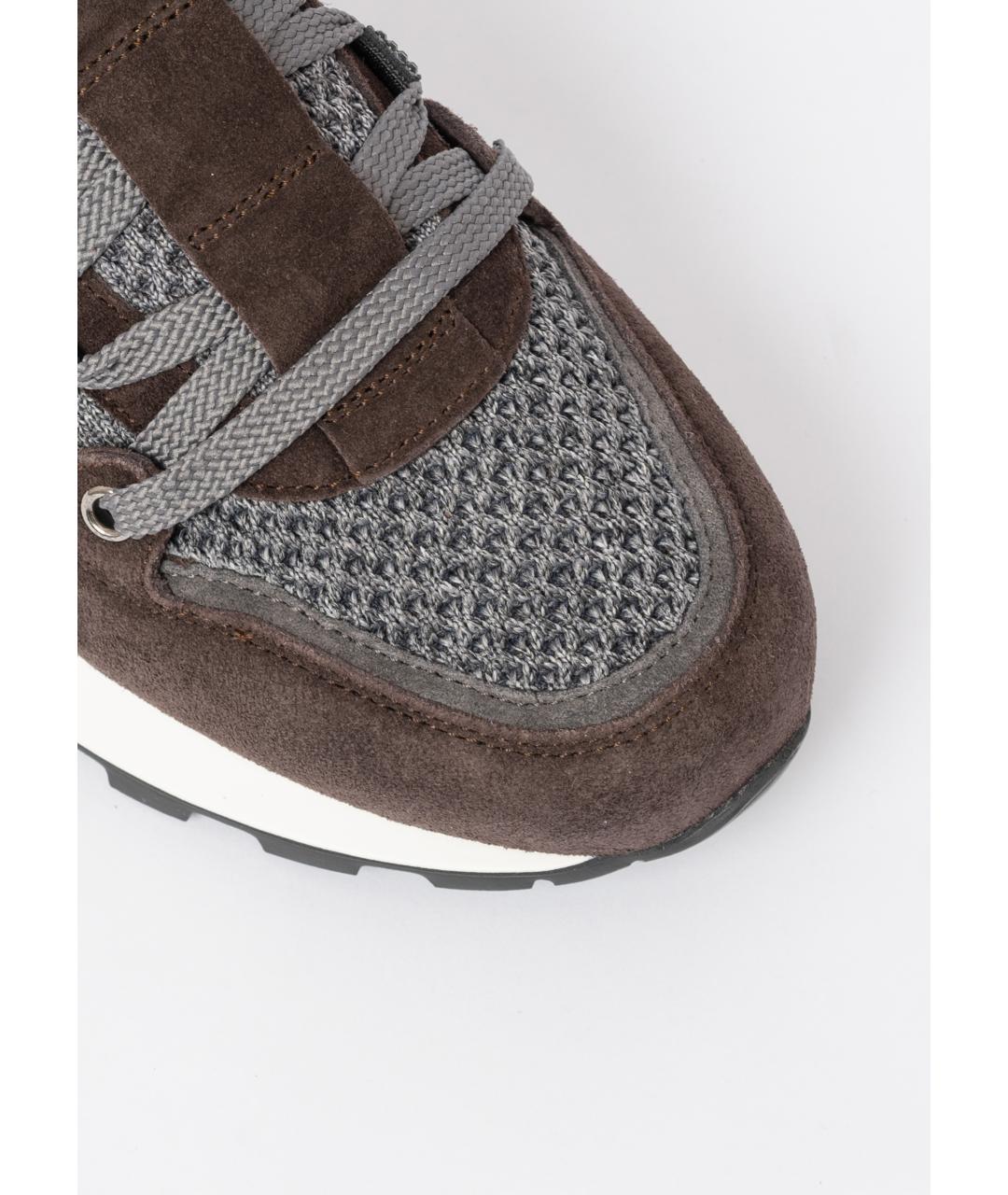 DOUCAL'S Коричневые замшевые кроссовки, фото 3