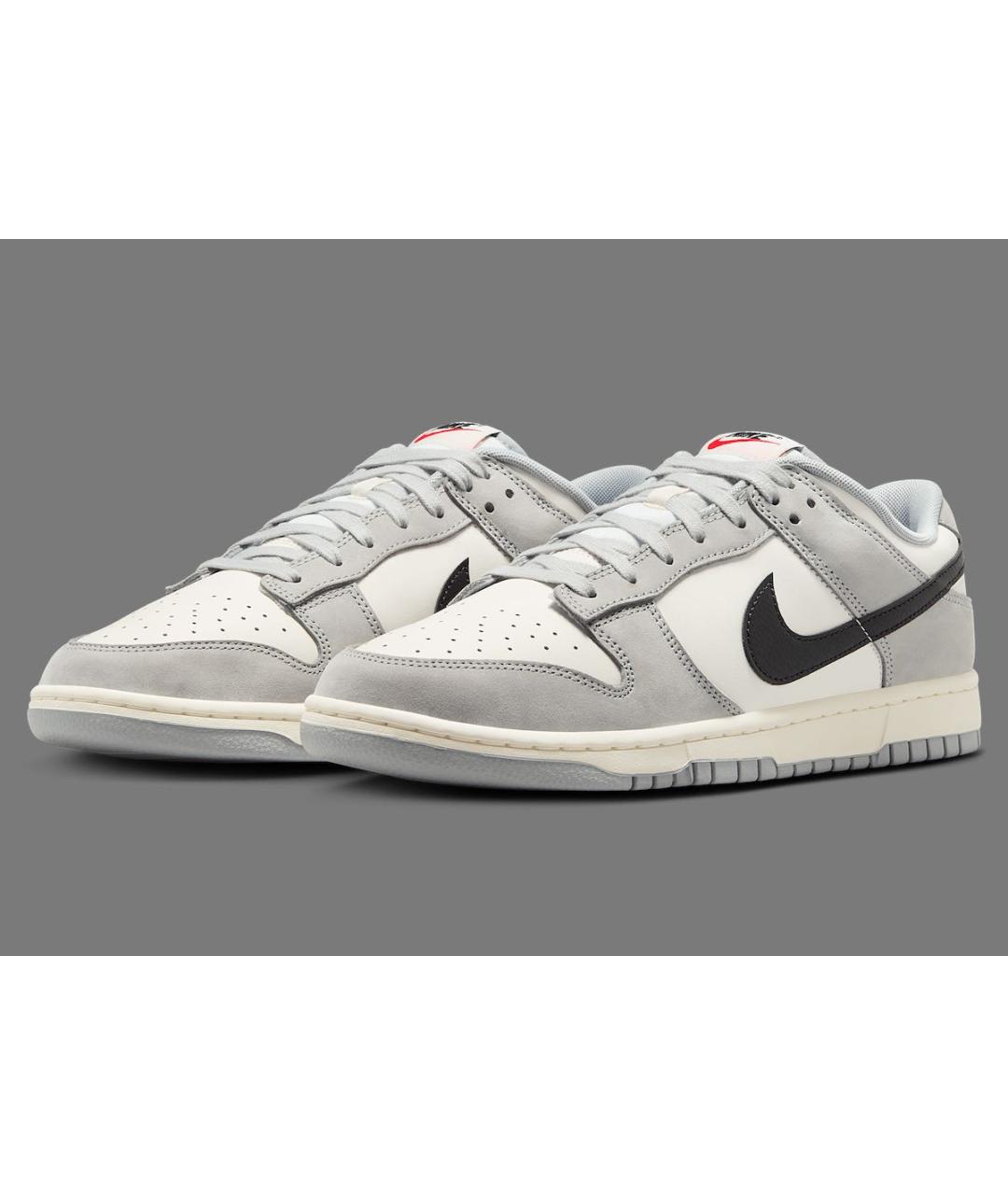 NIKE Серые кожаные низкие кроссовки / кеды, фото 2