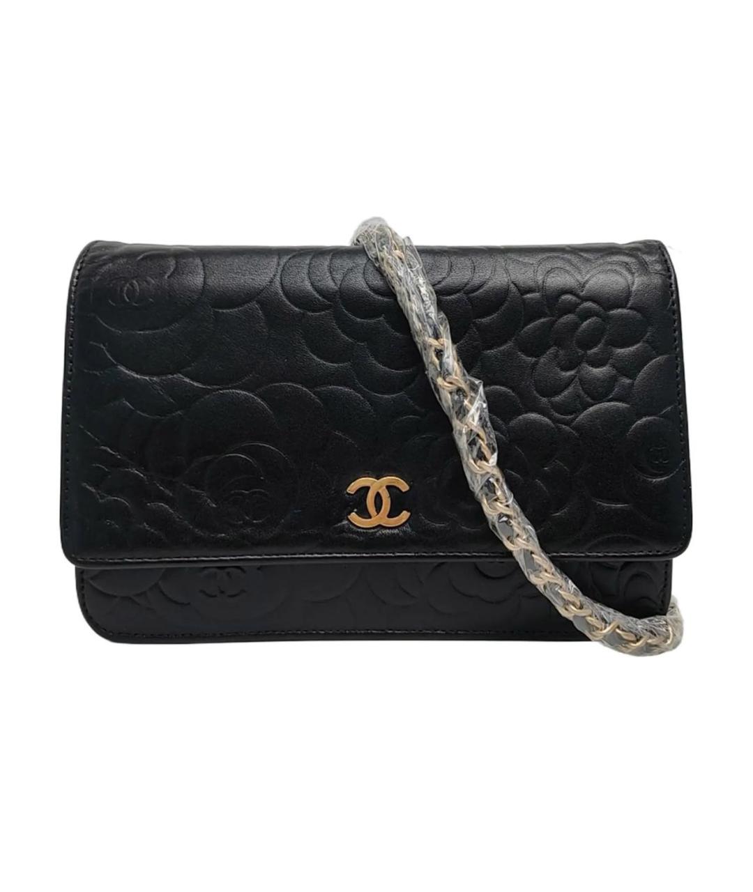 CHANEL Черная кожаная сумка через плечо, фото 1