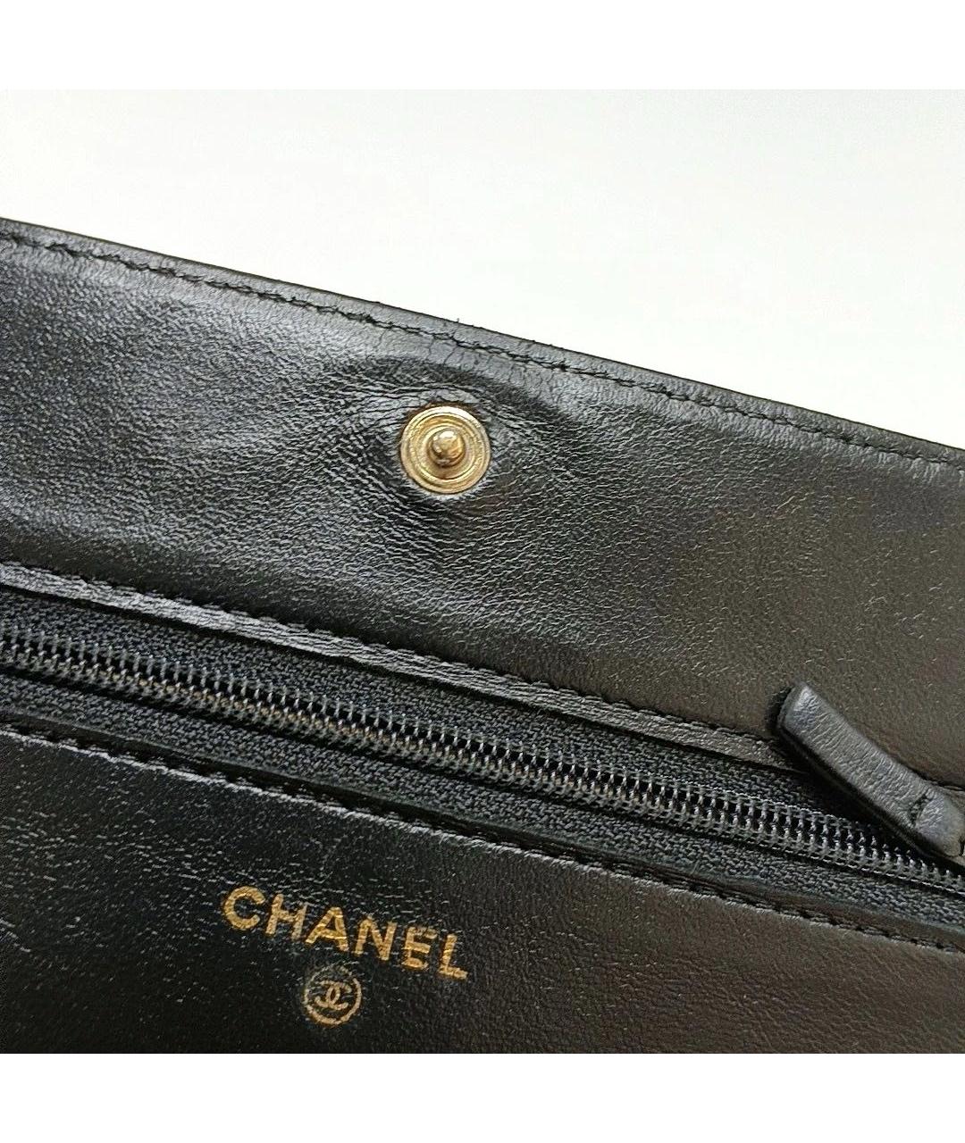 CHANEL Черная кожаная сумка через плечо, фото 8
