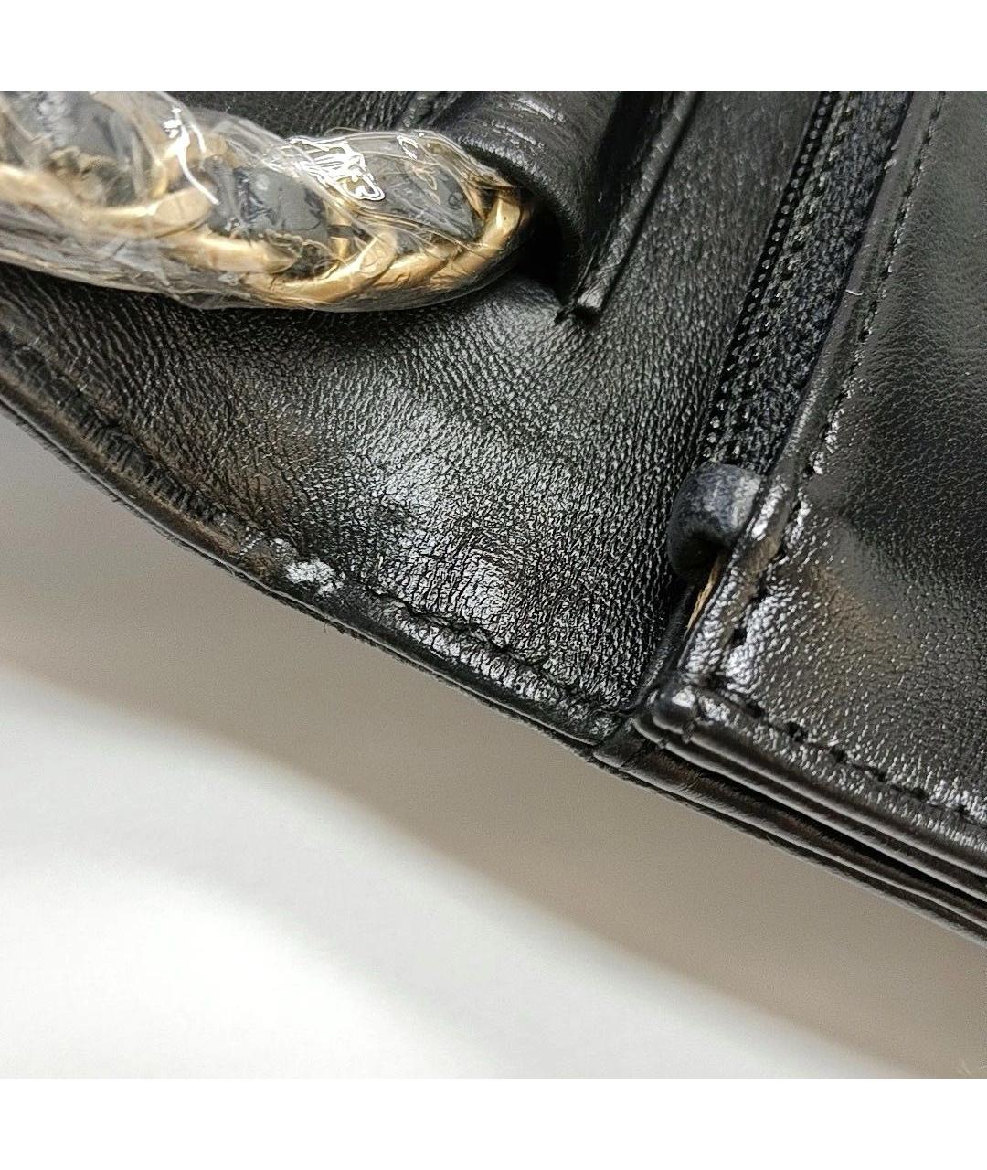 CHANEL Черная кожаная сумка через плечо, фото 7