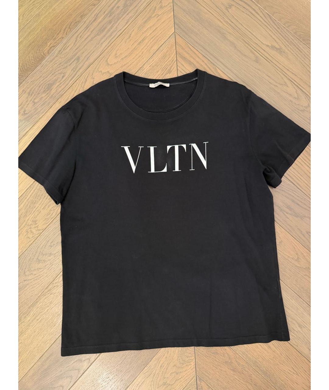 VALENTINO Черная хлопковая футболка, фото 4