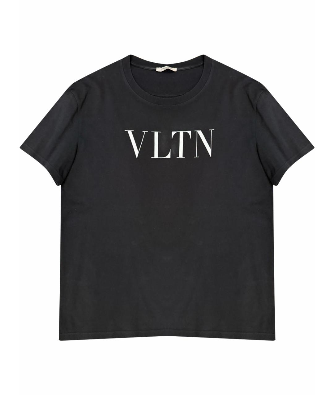 VALENTINO Черная хлопковая футболка, фото 1