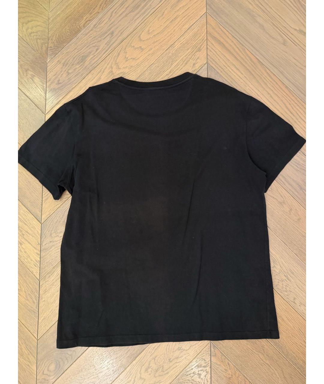 VALENTINO Черная хлопковая футболка, фото 2