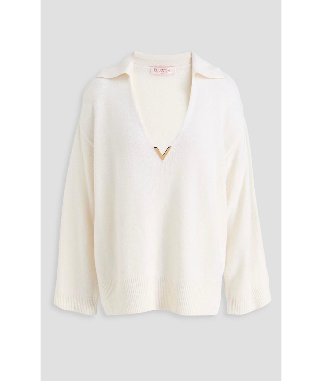 VALENTINO Бежевый кашемировый джемпер / свитер, фото 4