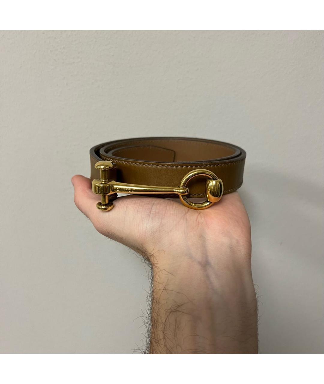 GUCCI Коричневый кожаный ремень, фото 4